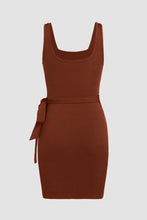 Carregar imagem no visualizador da galeria, Tied Scoop Neck Sleeveless Mini Dress
