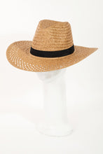 Carregar imagem no visualizador da galeria, Fame Basket Weave Straw Sun Hat
