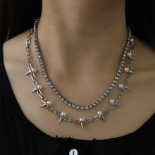 Carregar imagem no visualizador da galeria, Rhinestone Double-Layered Necklace
