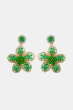 Load image into Gallery viewer, Flower Shape Beaded Dangle Earrings
