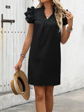 Carregar imagem no visualizador da galeria, Ruffled Notched Cap Sleeve Mini Dress
