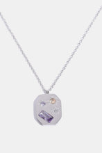 Load image into Gallery viewer, Inlaid Zircon Pendant Stainless Steel Necklace
