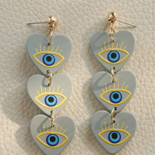 Carregar imagem no visualizador da galeria, Acrylic Heart Stainless Steel Dangle Earrings
