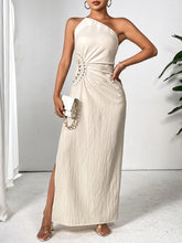 Load image into Gallery viewer, Slit One Shoulder Sleeveless Maxi Dress
