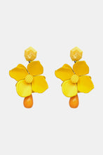 Load image into Gallery viewer, Bloosom Flower and Teardrop Resin Dangle Earrings
