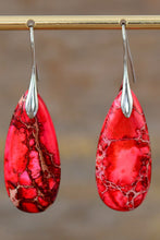 Carregar imagem no visualizador da galeria, Handmade Teardrop Shape Natural Stone Dangle Earrings
