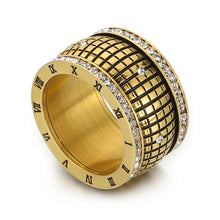 Carregar imagem no visualizador da galeria, Inlaid Rhinestone Stainless Steel Ring
