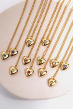 Carregar imagem no visualizador da galeria, Zircon Heart Shape 14K Gold-Plated Pendant Necklace
