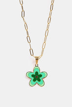 Carregar imagem no visualizador da galeria, Flower Pendant Stainless Steel Necklace
