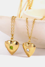 Carregar imagem no visualizador da galeria, Zircon Heart Shape 14K Gold-Plated Pendant Necklace
