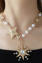 Carregar imagem no visualizador da galeria, Synthetic Pearl Star Shape Alloy Necklace
