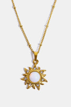 Load image into Gallery viewer, Opal Sun Pendant Stainless Steel Necklace
