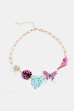 Carregar imagem no visualizador da galeria, Rhinestone Decor Multi-Charm Copper Necklace
