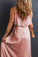 Carregar imagem no visualizador da galeria, Slit Ruffled V-Neck Maxi Dress
