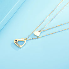 Carregar imagem no visualizador da galeria, Stainless Steel Cutout Heart Double-Layered Necklace
