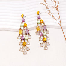 Carregar imagem no visualizador da galeria, Alloy &amp; Rhinestone Teardrop Earrings
