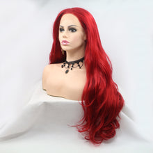 Carregar imagem no visualizador da galeria, 13*3&quot; Lace Front Wigs Synthetic Long Wavy 24&quot; 130% Density
