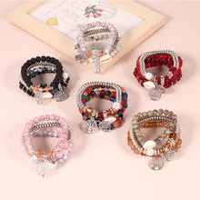 Carregar imagem no visualizador da galeria, Silver-Plated Beaded Charm Bracelet
