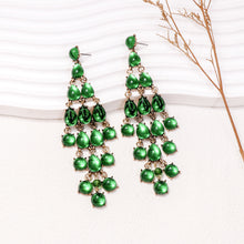 Carregar imagem no visualizador da galeria, Alloy &amp; Rhinestone Teardrop Earrings
