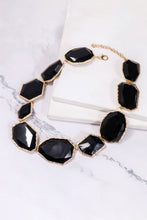 Load image into Gallery viewer, Geometrical Shape Zinc Alloy Frame Resin Necklace
