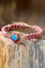 Carregar imagem no visualizador da galeria, Handmade Heart Shape Natural Stone Bracelet
