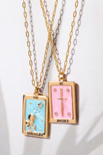 Load image into Gallery viewer, Tarot Card Pendant Copper Necklace
