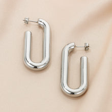 Carregar imagem no visualizador da galeria, Stainless Steel Hinged Hoop Earrings
