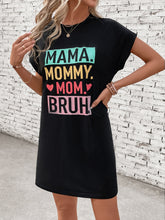 Load image into Gallery viewer, Letter Graphic Short Sleeve Mini Tee Dress
