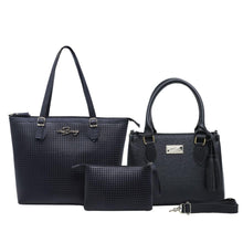 Carregar imagem no visualizador da galeria, Kit Bolsa Feminina Grande + Baú + Carteira (Preto)…
