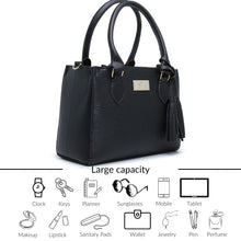 Carregar imagem no visualizador da galeria, Kit Bolsa Feminina Grande + Baú + Carteira (Preto)…
