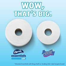 Carregar imagem no visualizador da galeria, Charmin Essentials Soft Toilet Paper, 9 Mega Rolls = 36 Regular Rolls
