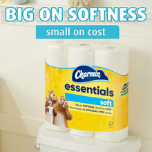 Carregar imagem no visualizador da galeria, Charmin Essentials Soft Toilet Paper, 9 Mega Rolls = 36 Regular Rolls
