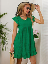 Carregar imagem no visualizador da galeria, Ruffled Cap Sleeve Mini Dress
