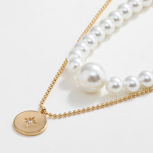 Load image into Gallery viewer, Gold-Plated Glass Pearl Necklace
