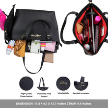 Carregar imagem no visualizador da galeria, Kit Bolsa Feminina Grande + Baú + Carteira (Preto)…
