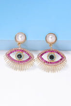 Carregar imagem no visualizador da galeria, Evil Eye Shape Rhinestone Zinc Alloy Synthetic Dangle Earrings
