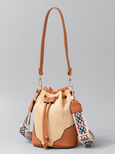 Load image into Gallery viewer, Straw Braided Adjustable Strap Bucket Bag
