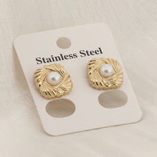 Load image into Gallery viewer, Stainless Steel Geometric Stud Earrings
