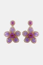 Load image into Gallery viewer, Flower Shape Beaded Dangle Earrings
