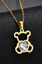 Carregar imagem no visualizador da galeria, Bear Pendant Stainless Steel Necklace
