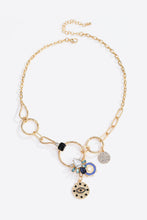 Carregar imagem no visualizador da galeria, 18K Gold-Plated Rhinestone Evil Eye Pendant Necklace
