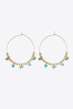 Carregar imagem no visualizador da galeria, Turquoise Stainless Steel Hoop Earrings
