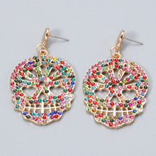 Carregar imagem no visualizador da galeria, Skull Rhinestone Alloy Earrings
