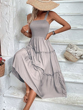 Carregar imagem no visualizador da galeria, Tiered Smocked Wide Strap Cami Dress
