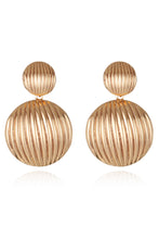 Carregar imagem no visualizador da galeria, Zinc Alloy Ribbed Earrings
