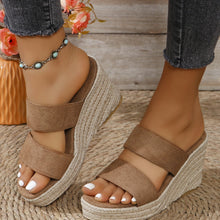 Load image into Gallery viewer, Open Toe Platform Wedge Sandals
