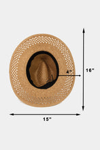 Carregar imagem no visualizador da galeria, Fame Basket Weave Straw Sun Hat
