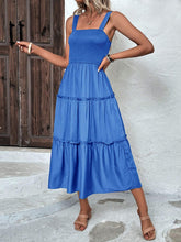 Load image into Gallery viewer, Tiered Smocked Wide Strap Cami Dress
