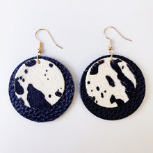 Load image into Gallery viewer, Genuine Cowhide Leather Dangle Earrings
