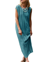 Load image into Gallery viewer, Round Neck Sleeveless Knit Dress
